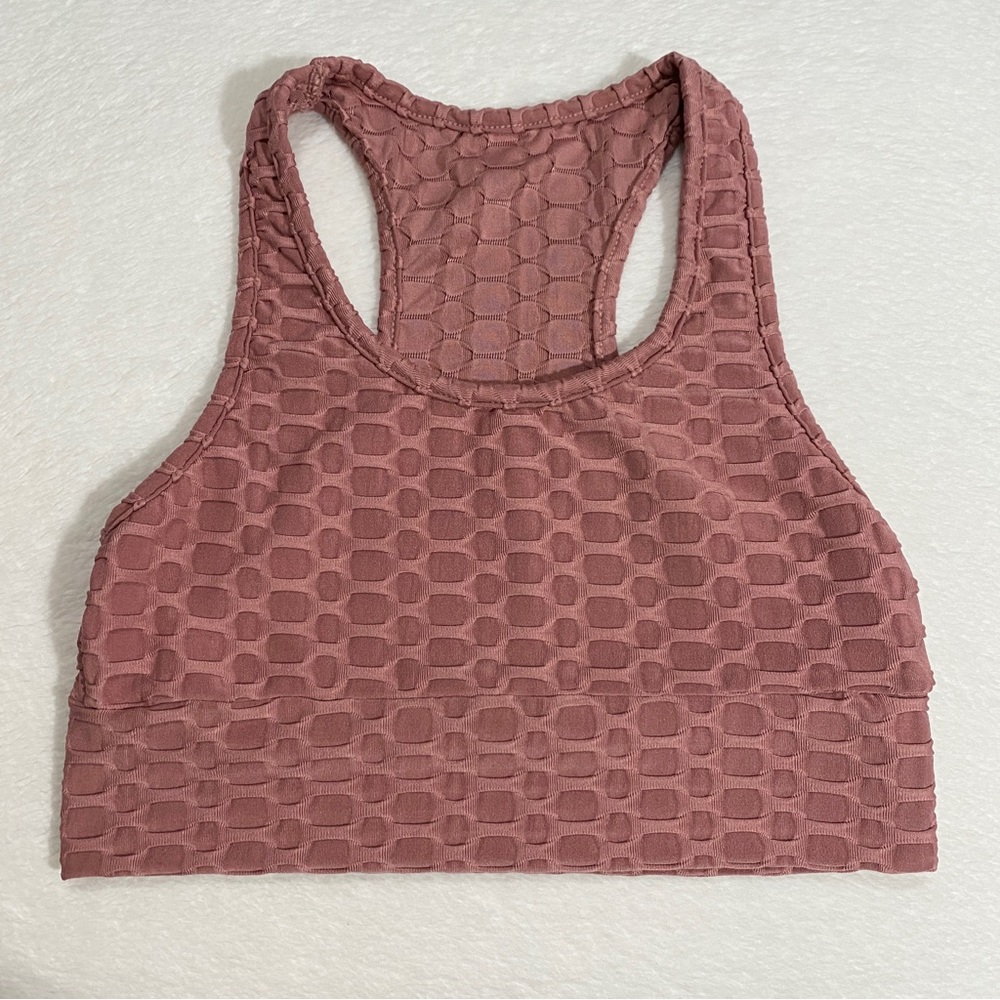 XJ Boost Pink Mauve Racerback Sports Fitness Bra